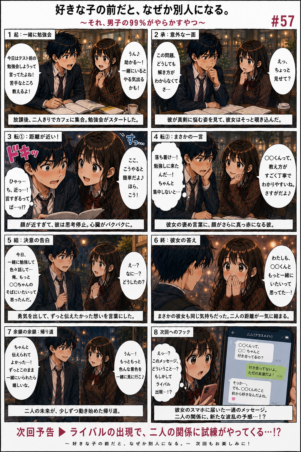 青春ラブコメシリーズ化：漫画生成（プロンプト）GPT（GPTs）  #ChatGPT #カスタムGPT #GPTs #AI漫画 #AIイラスト #ラブコメ漫画 #青春漫画 #高校生 #あるある漫画 #