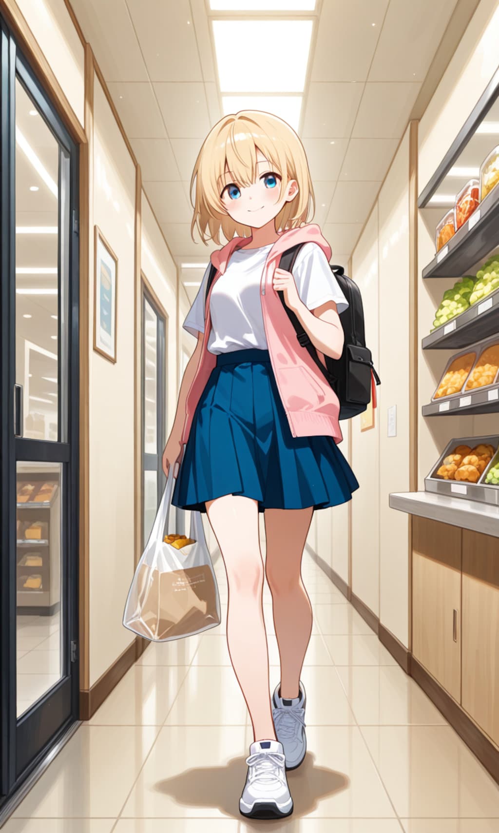 お買い物は日差しを避けて