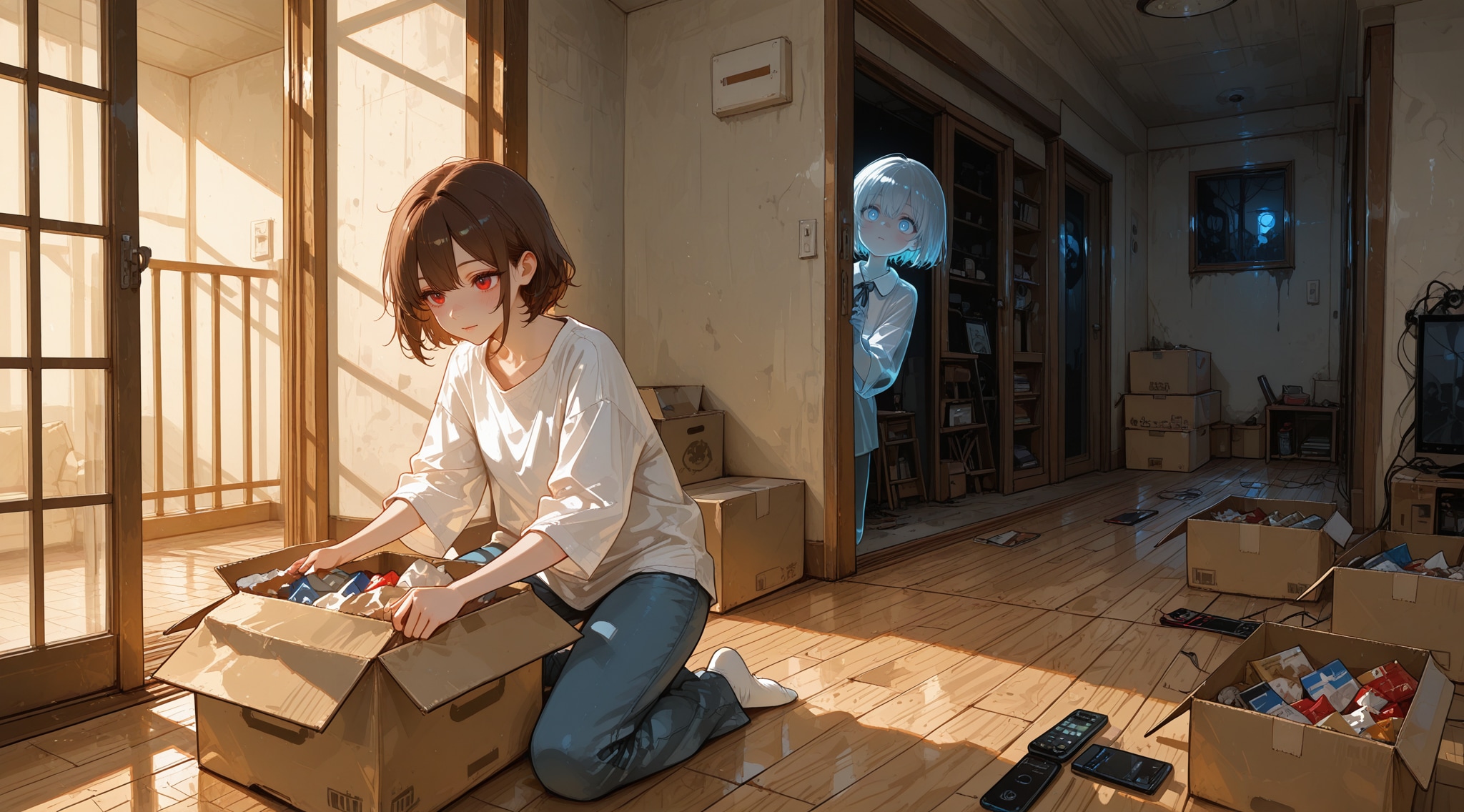 新生活と同居者《Stable Diffusion XL版》 | の人気AIイラスト・グラビア