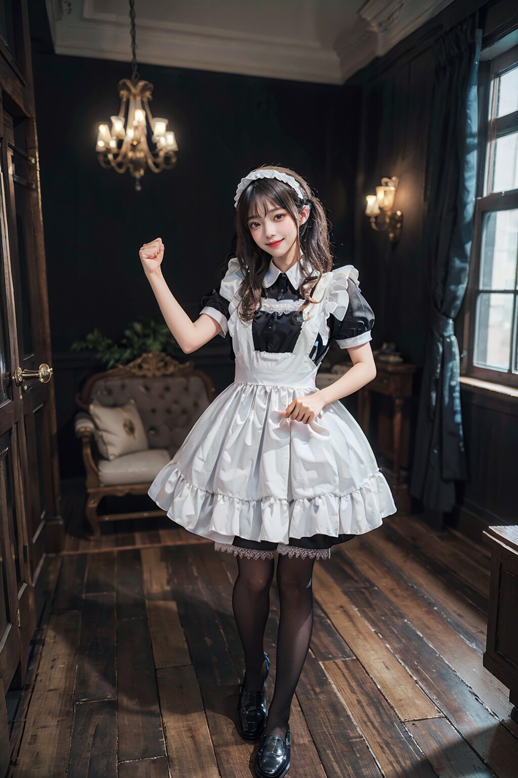 拳で抵抗するメイドさん！