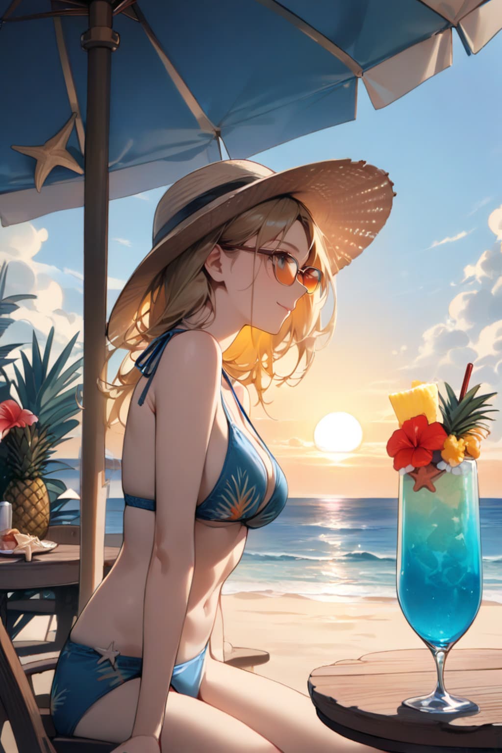 ビーチのカフェでのひととき