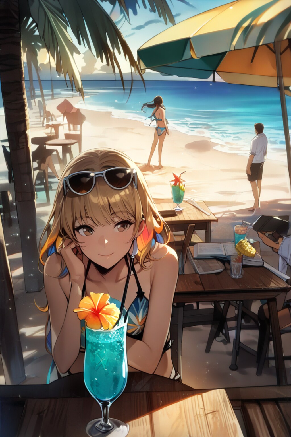 ビーチのカフェでのひととき