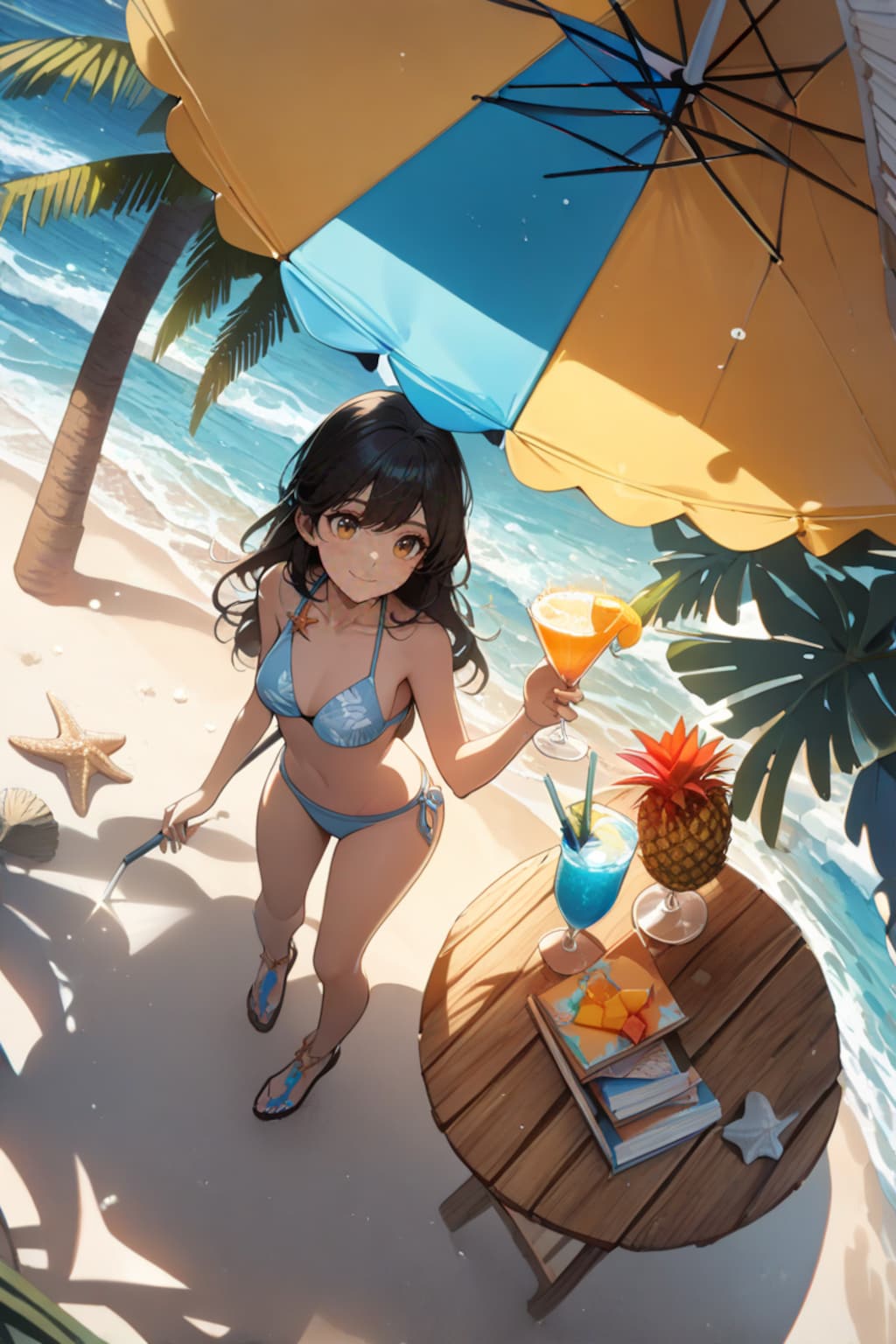 ビーチのカフェでのひととき