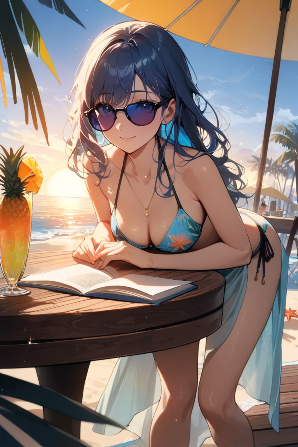 ビーチのカフェでのひととき