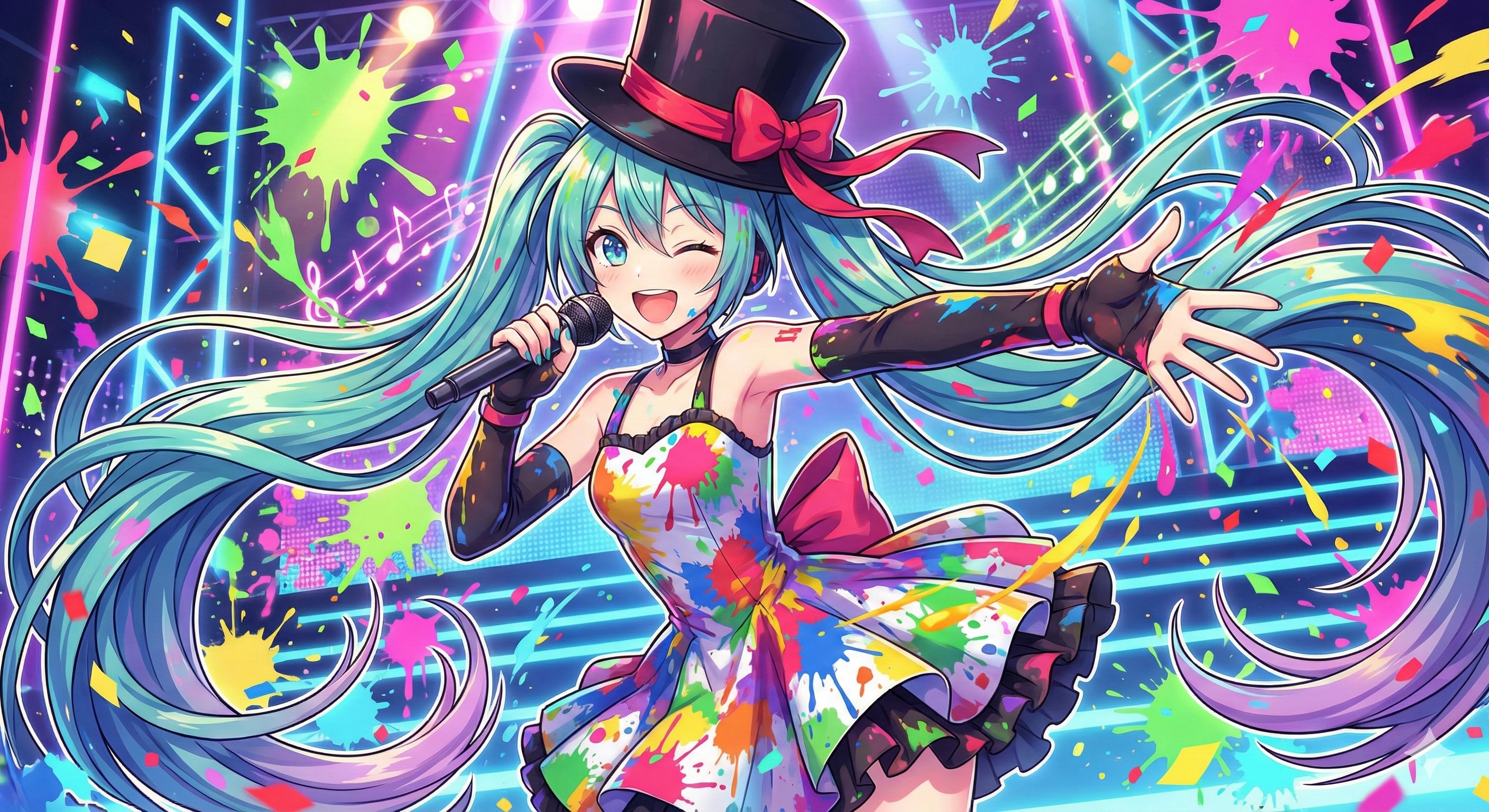 シルクハット ミクさん | の人気AIイラスト・グラビア