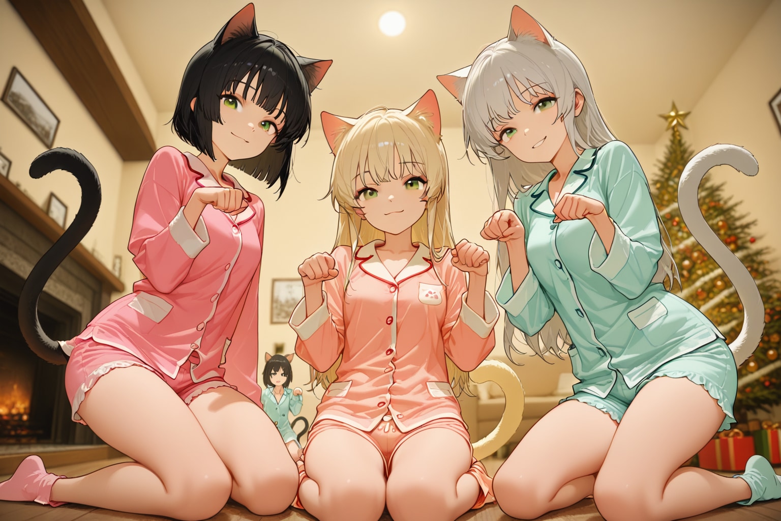 「「「にゃーん♡」」」 | の人気AIイラスト・グラビア