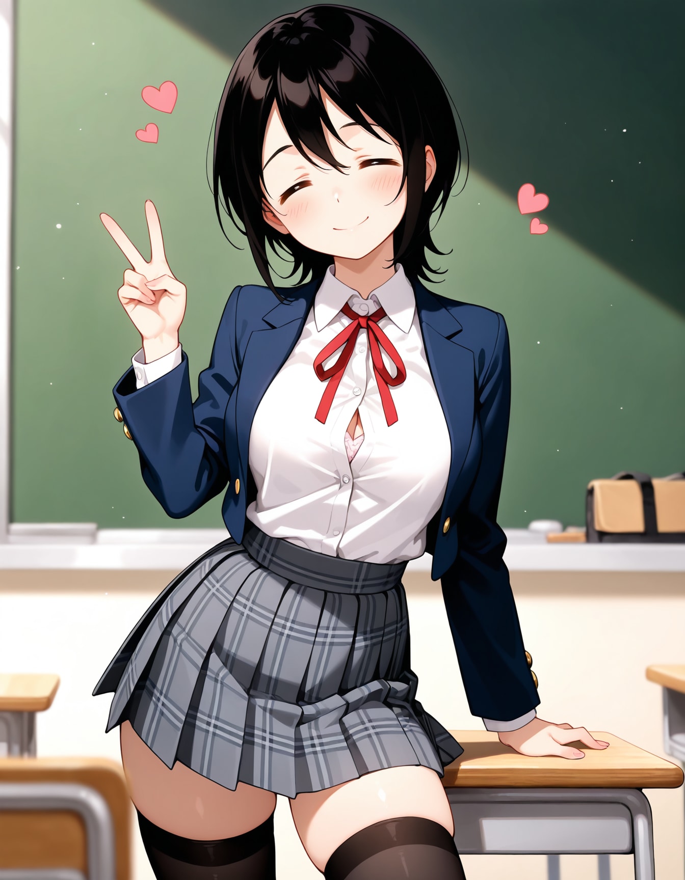 ブレザー制服 | の人気AIイラスト・グラビア