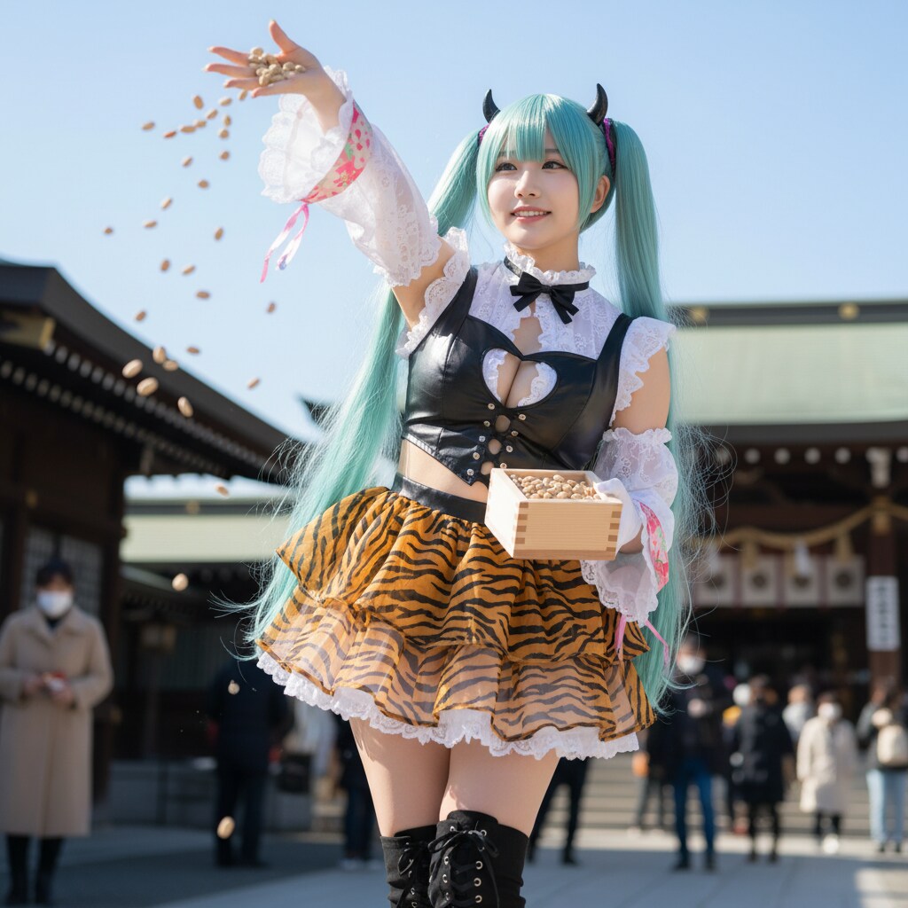 みどツイさん。節分。鬼