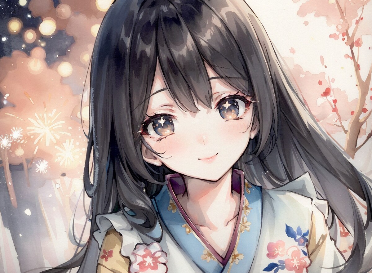 花火と瞳