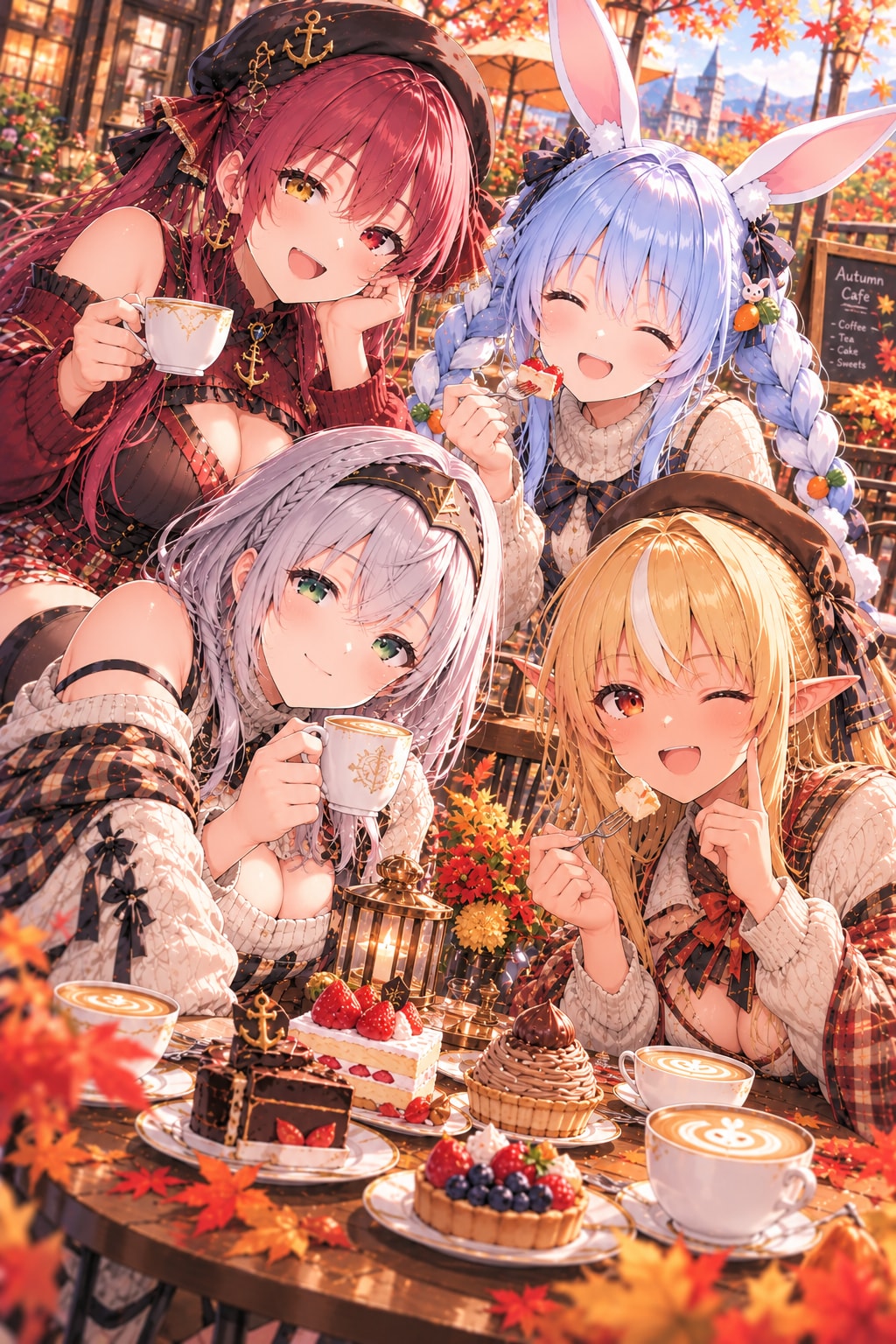 3期生で秋カフェ | の人気AIイラスト・グラビア