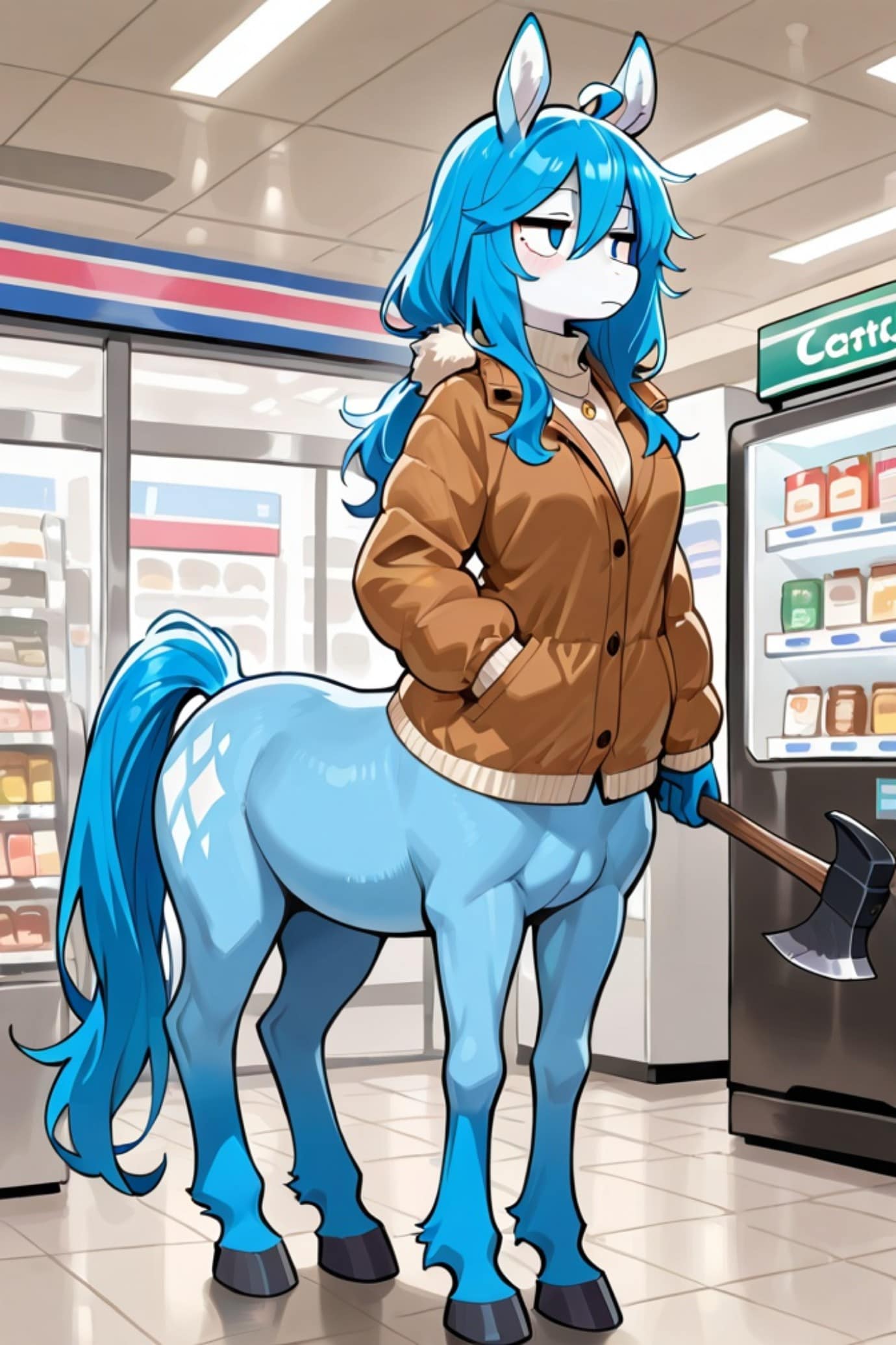 青髪のケンタウロスちゃん