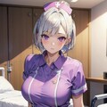 （７４）銀髪ちゃんナース３ 2枚目