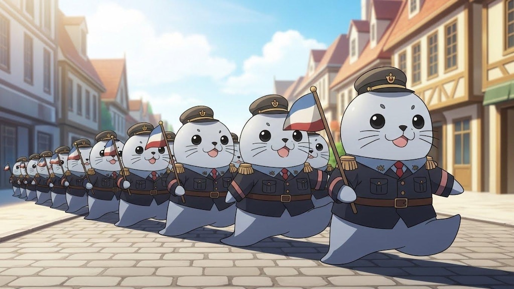 進撃するアザラシ