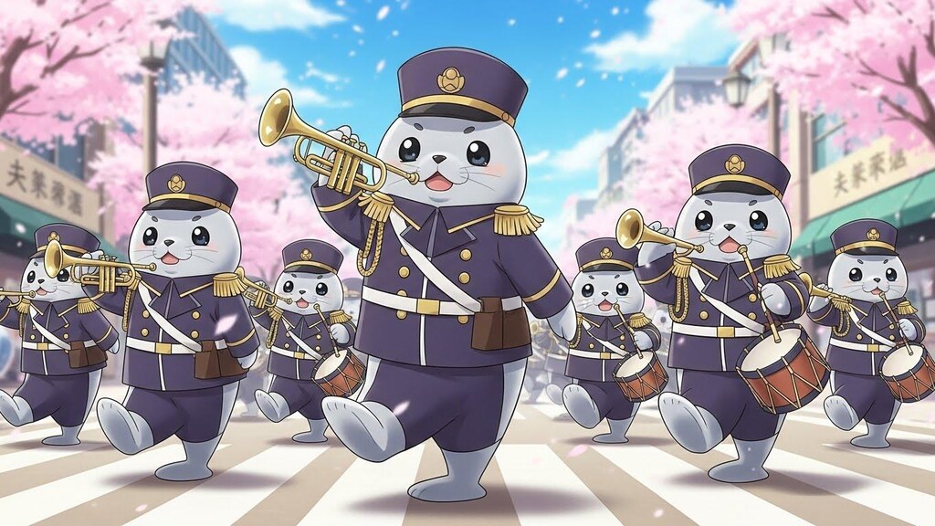 進撃するアザラシ