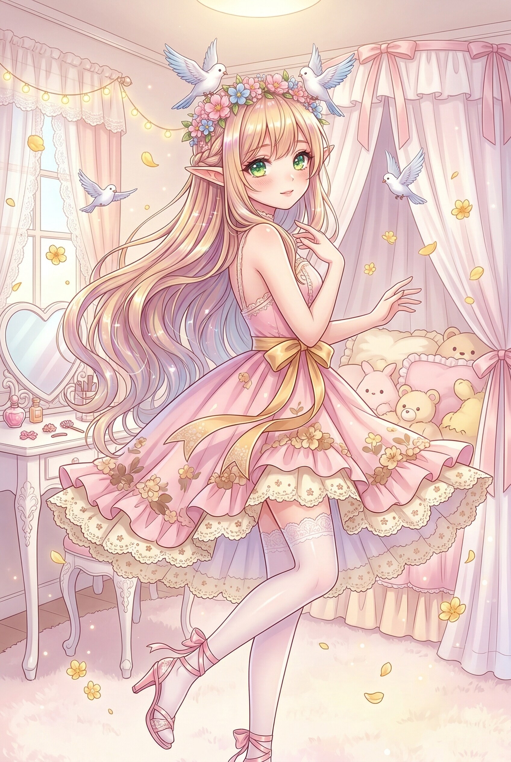 花冠に宿る春風の妖精姫