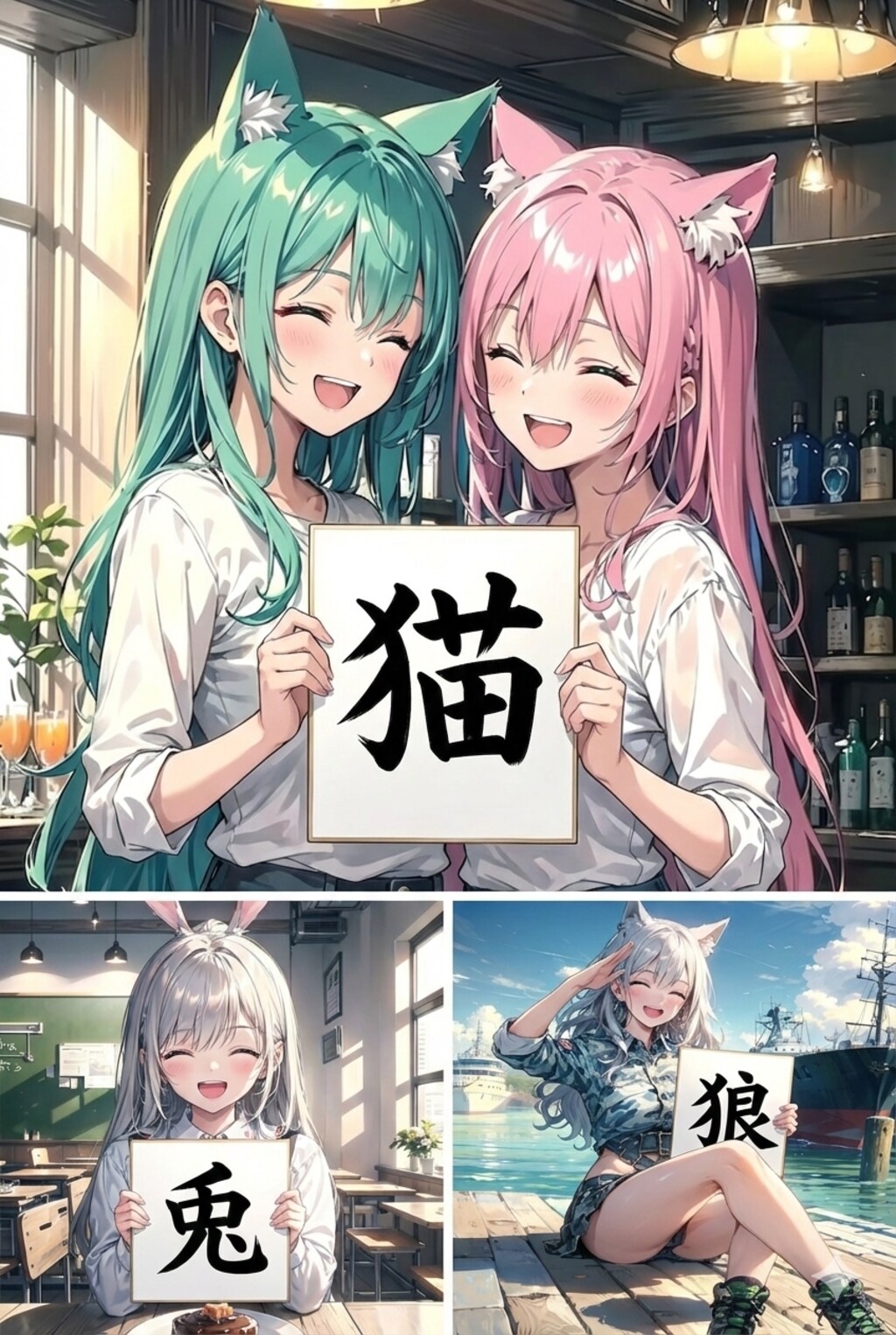 今年の漢字「猫」「兎」「狼」🐱🐱🐰🐺