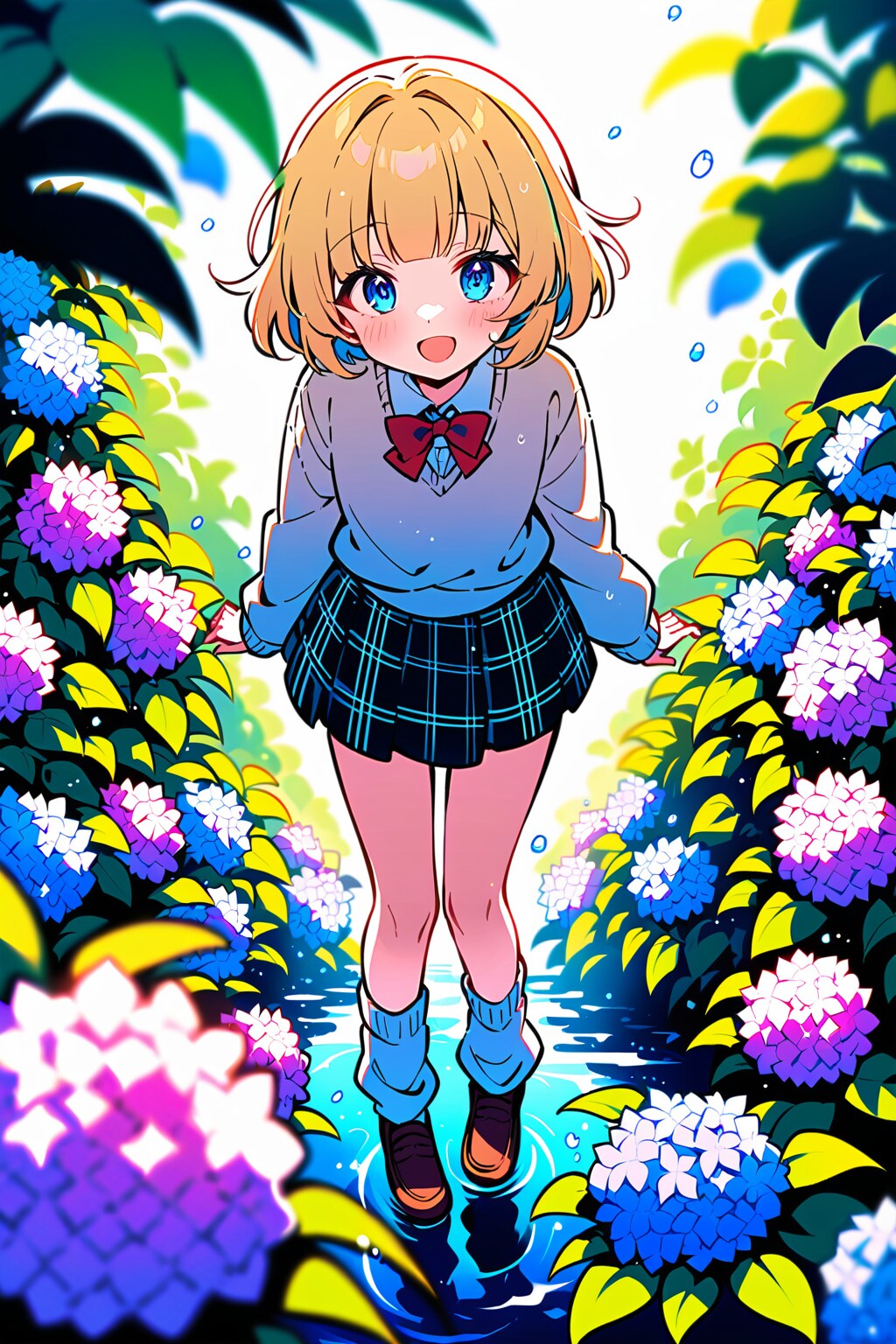 紫陽花と女の子　その３ | の人気AIイラスト・グラビア