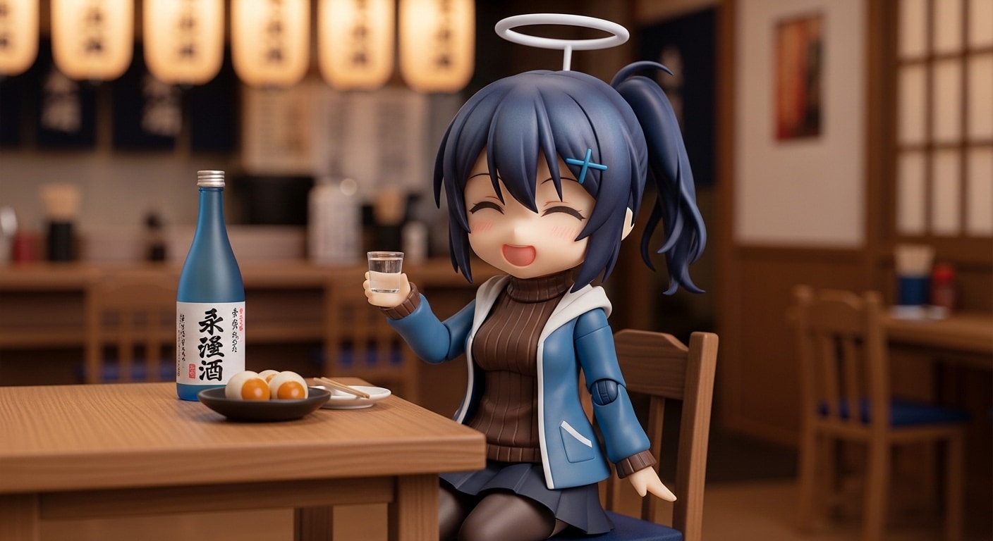 にごり酒と煮たまごでご機嫌な坂上さん | の人気AIイラスト・グラビア