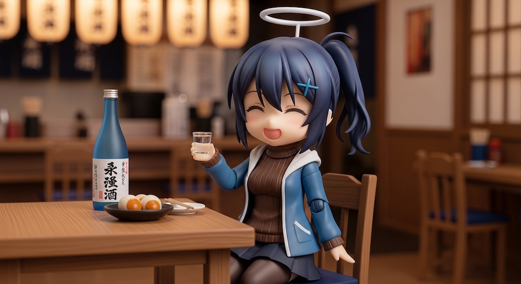 にごり酒と煮たまごでご機嫌な坂上さん