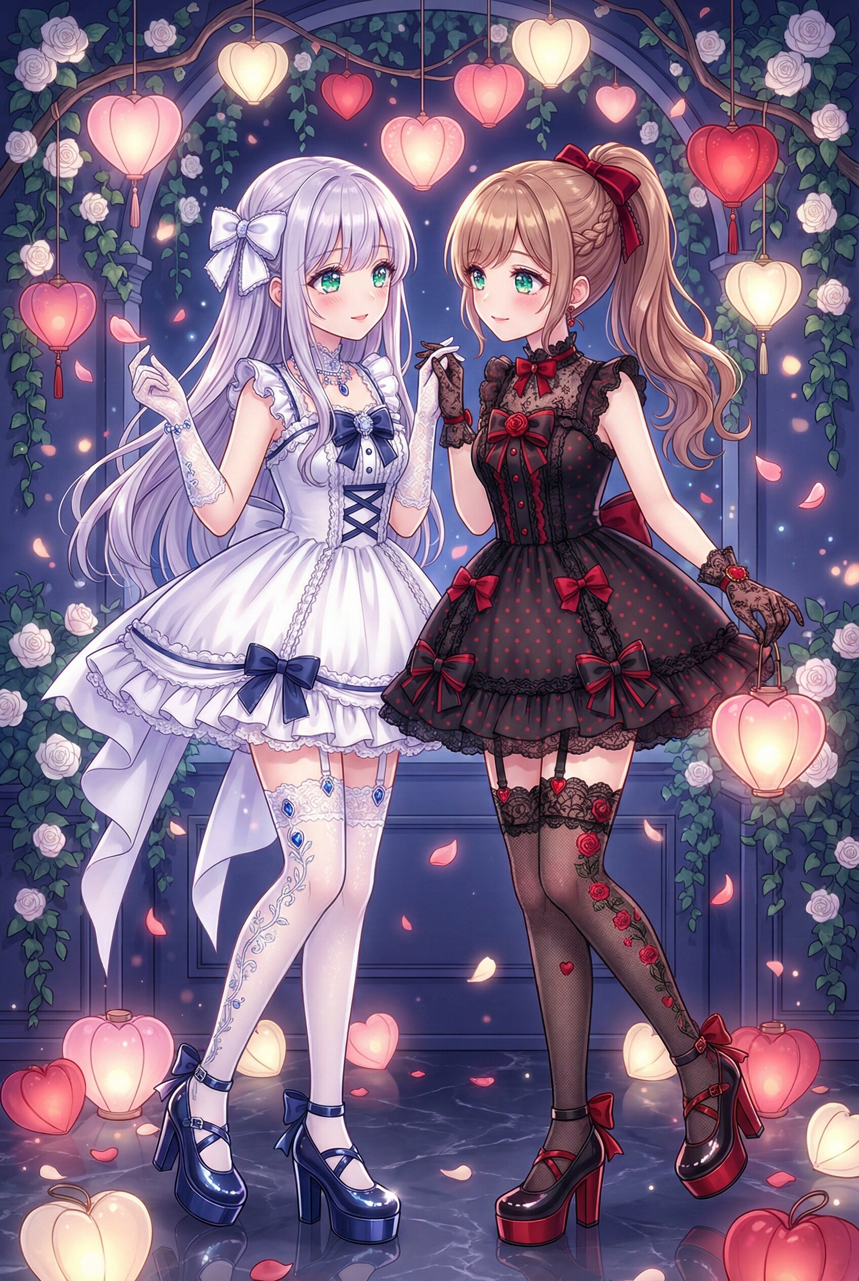 銀月と緋の永遠の約束 | の人気AIイラスト・グラビア