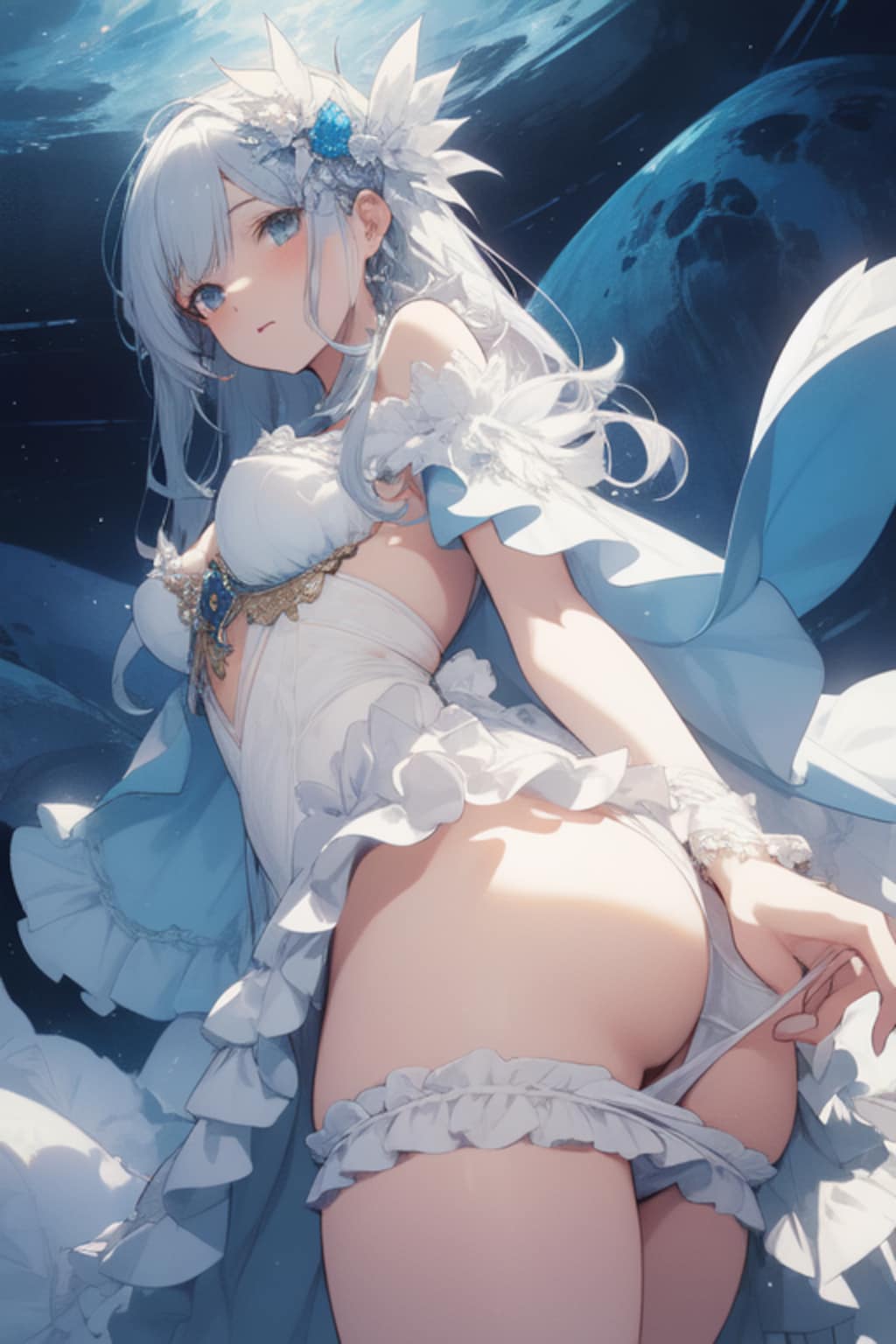 フリルで覆われた