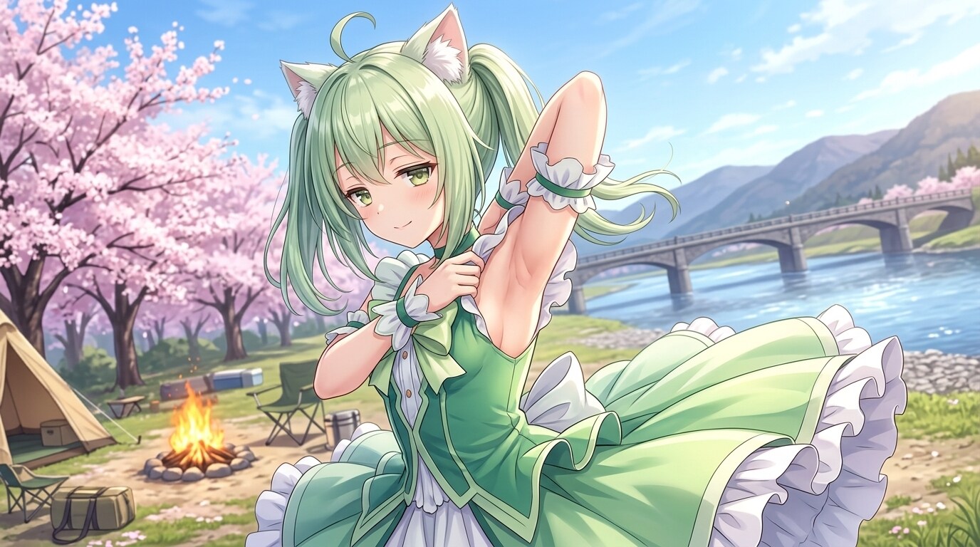 みどツイにゃん。キャンプ | の人気AIイラスト・グラビア