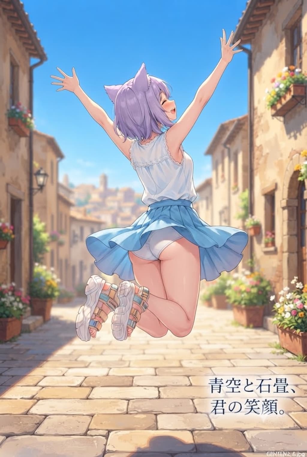 嬉しさで跳ねるシス
