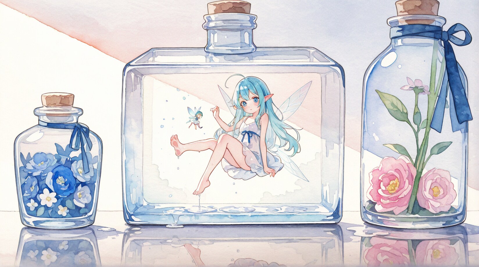 瓶詰妖精水彩