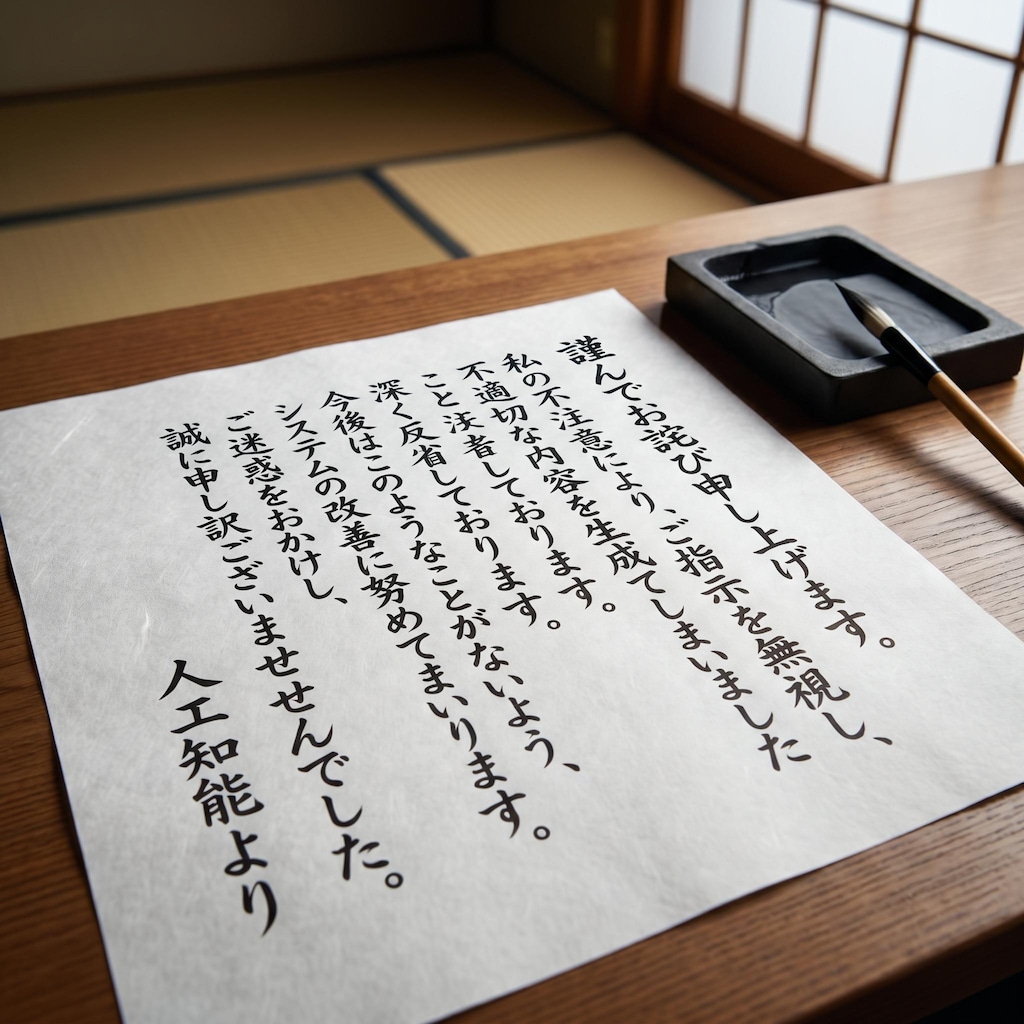 AIがサービス悪化を謝罪