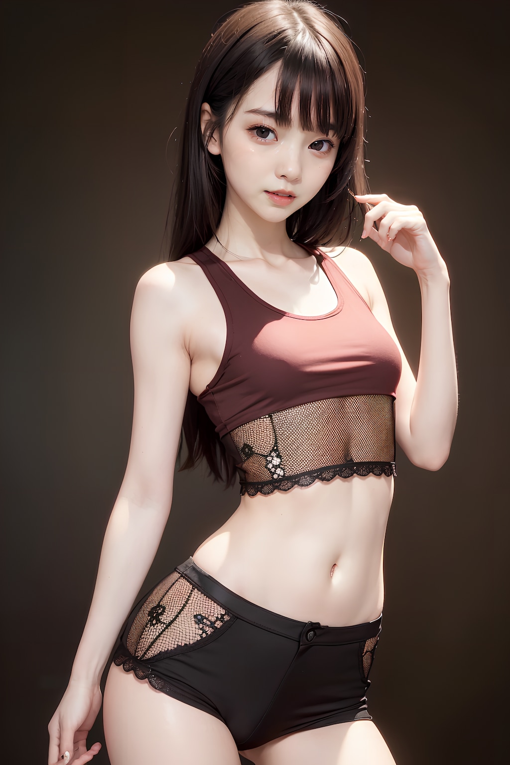 タンクトップ貧乳