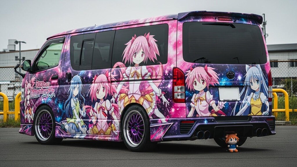 ハイエースまどマギ痛車