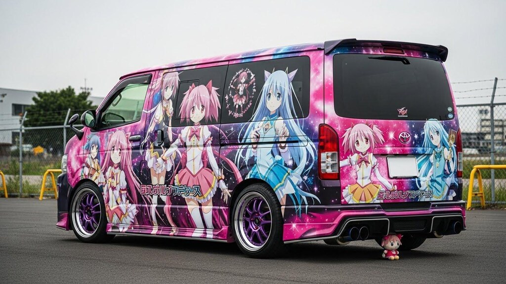 ハイエースまどマギ痛車