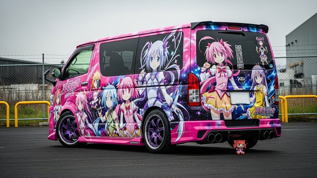 ハイエースまどマギ痛車