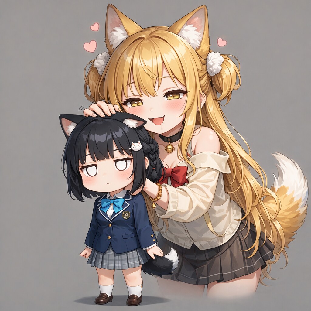 【借】HD,Y、K　（黒猫）さんの五月凜猫（さつきりね）ちゃん【犬バージョン】 | の人気AIイラスト・グラビア