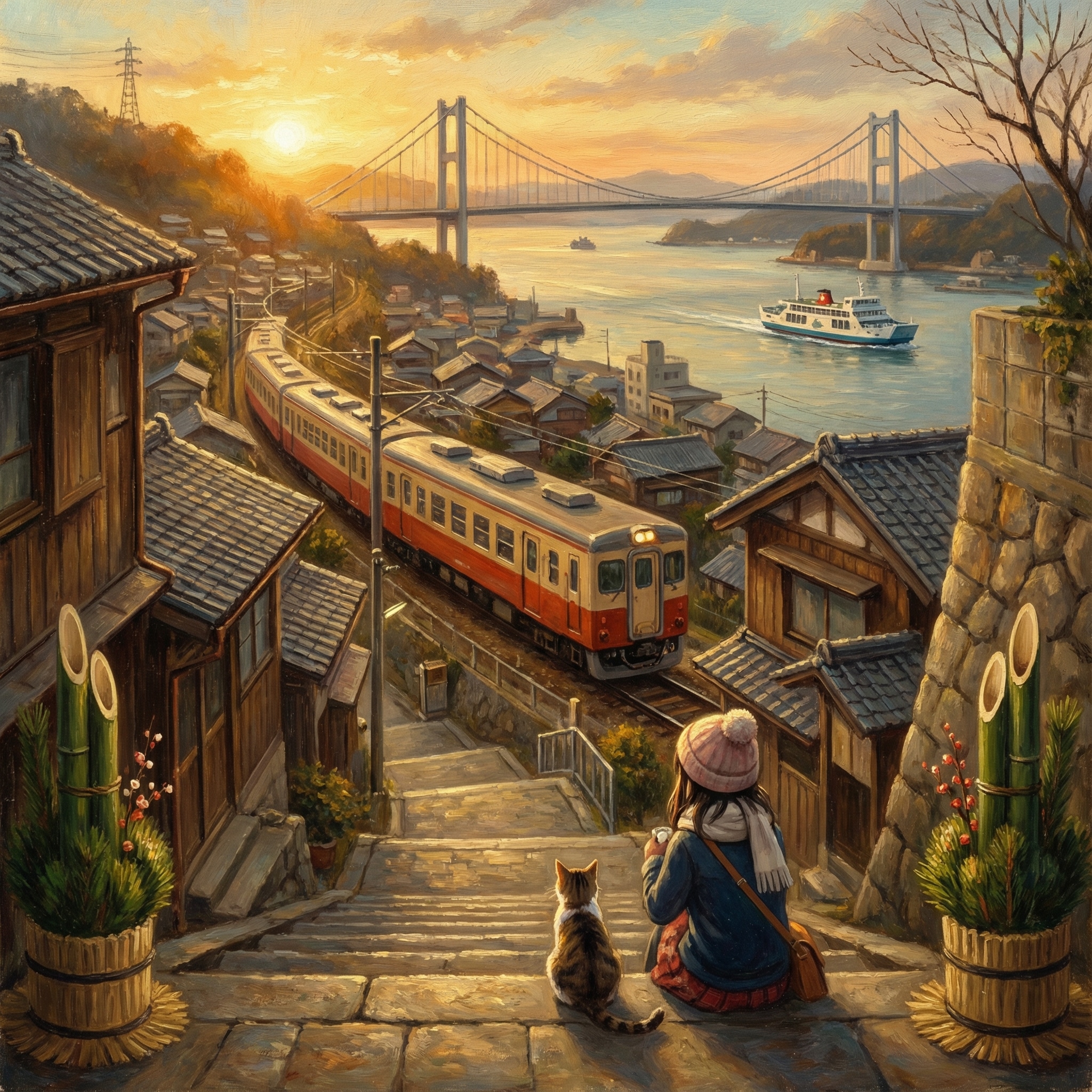 海の見える街34迎春 | の人気AIイラスト・グラビア