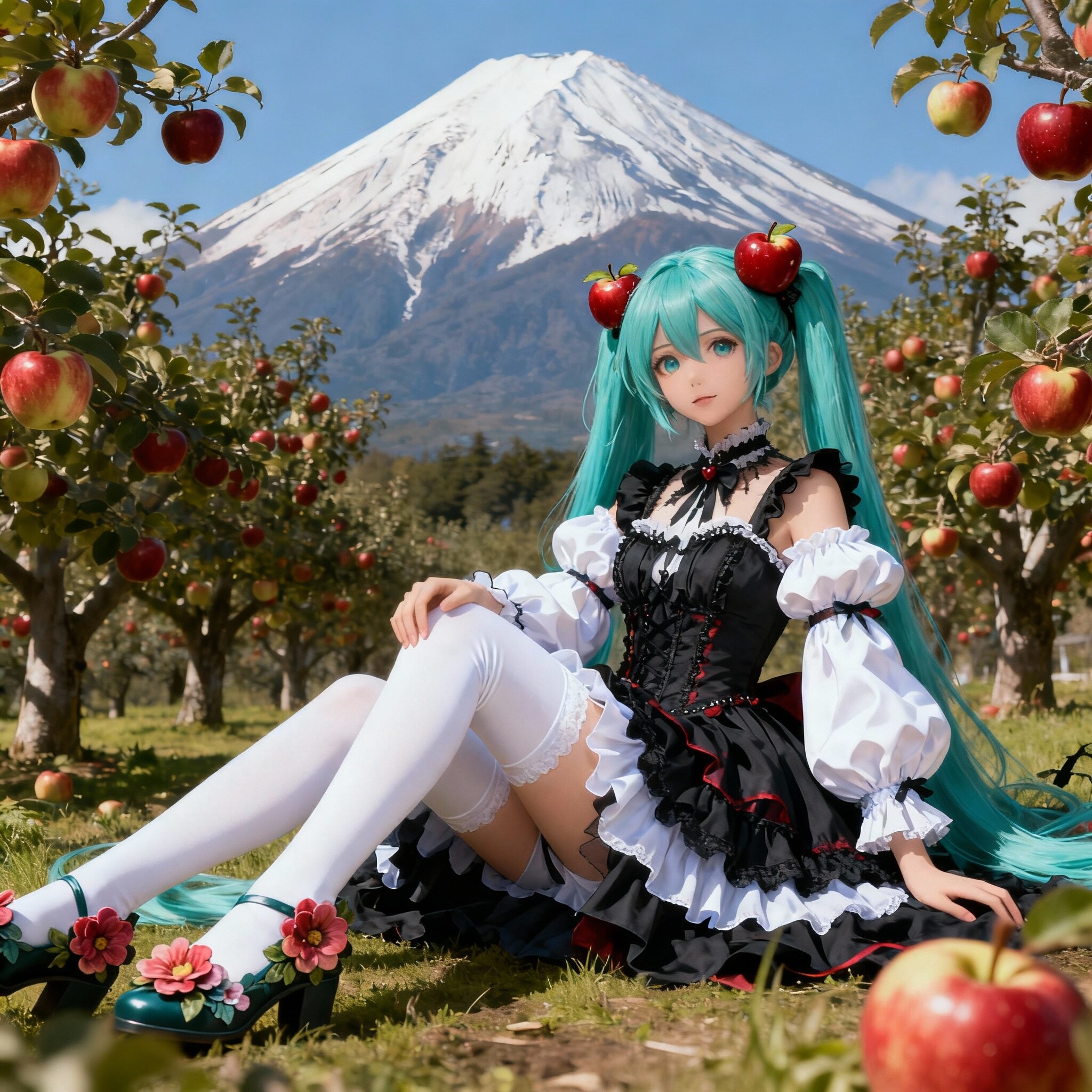 ミクさんと富士とふじ | の人気AIイラスト・グラビア