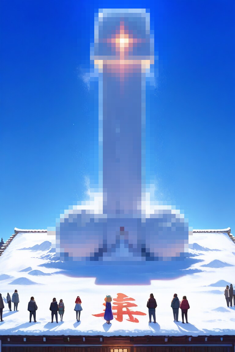 ガイド＜皆様、これが今回雪まつり目玉の大雪像でございます。