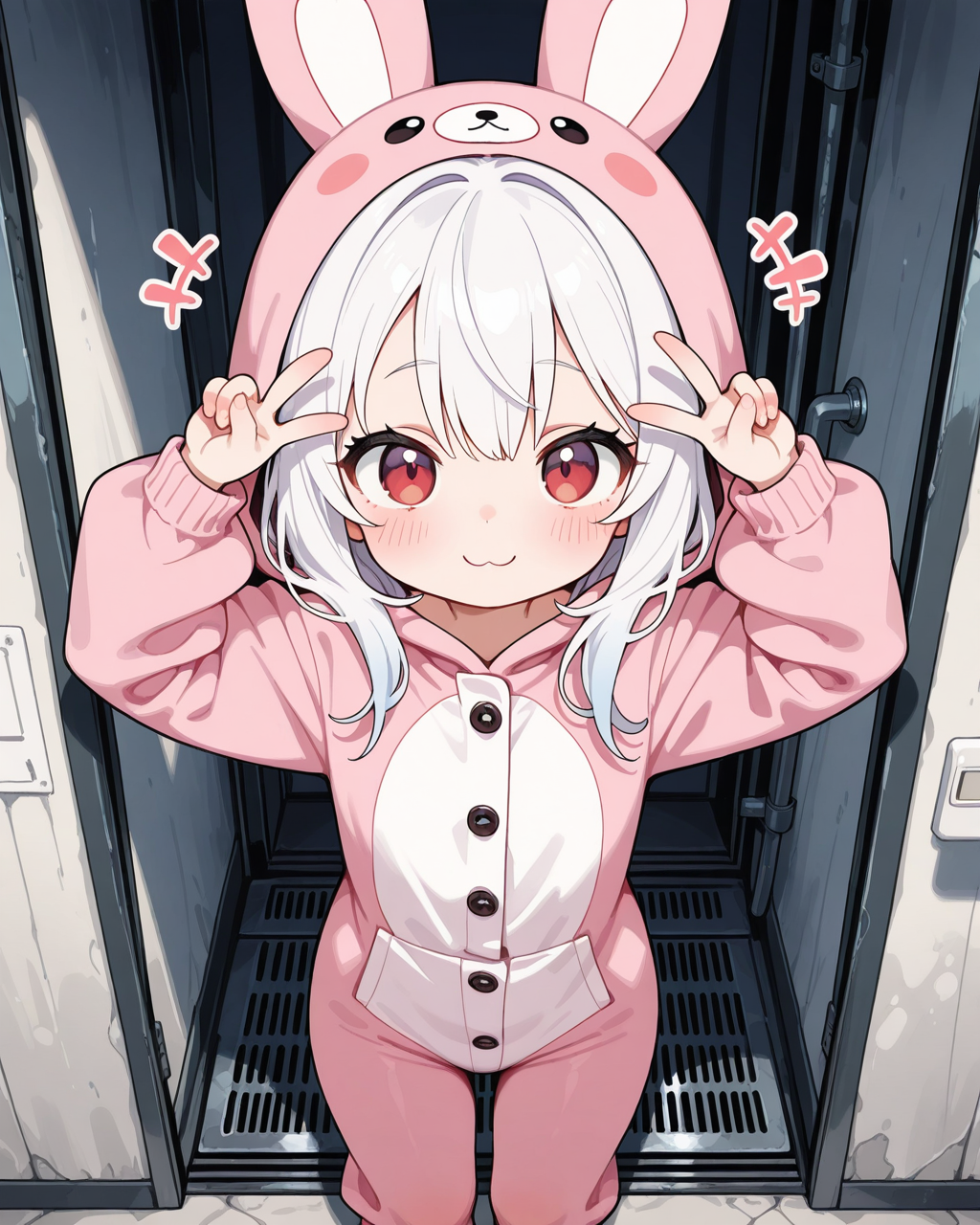 マルチビタミンさまの「きぐるみマガジン」を見て、みみちゃんの真似がしたくなったうさぎちゃん！！