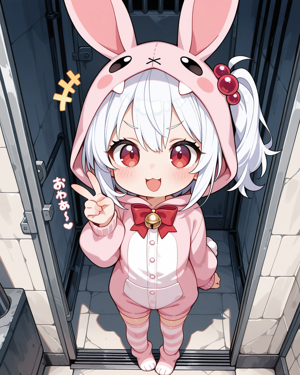 マルチビタミンさまの「きぐるみマガジン」を見て、みみちゃんの真似がしたくなったうさぎちゃん！！