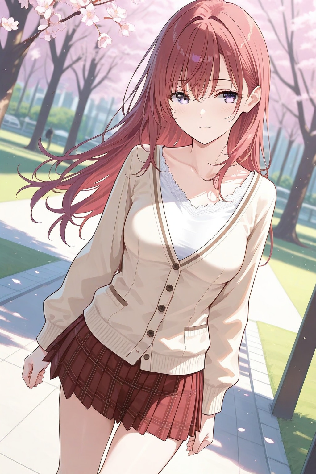 【ＵＮＩＣＯＲＮ様版】長身美脚赤髪紫目美少女（春夏秋冬）