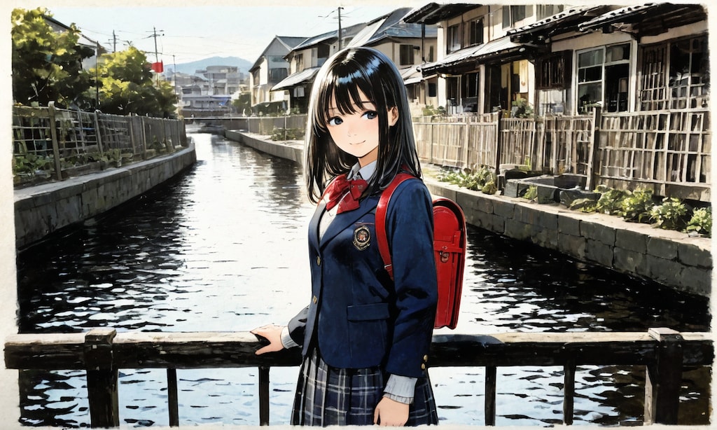 ランドセルの女子高生