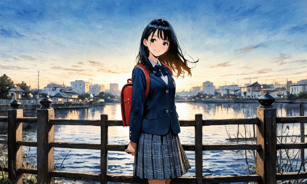 ランドセルの女子高生