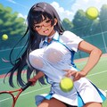 テニスユニフォームお姉ちゃん_ちちぷい女子オープンに参戦 5枚目