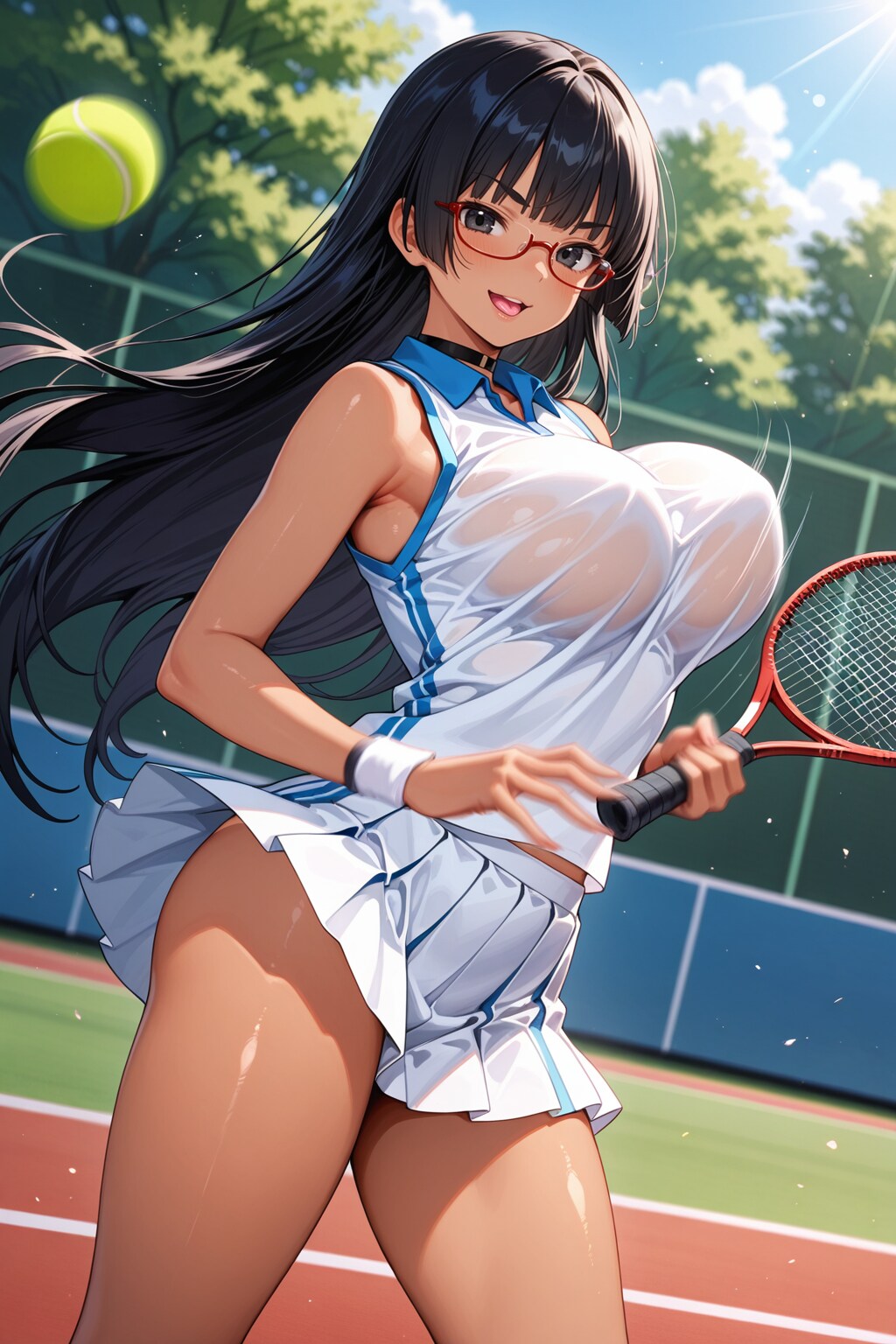 テニスユニフォームお姉ちゃん_ちちぷい女子オープンに参戦