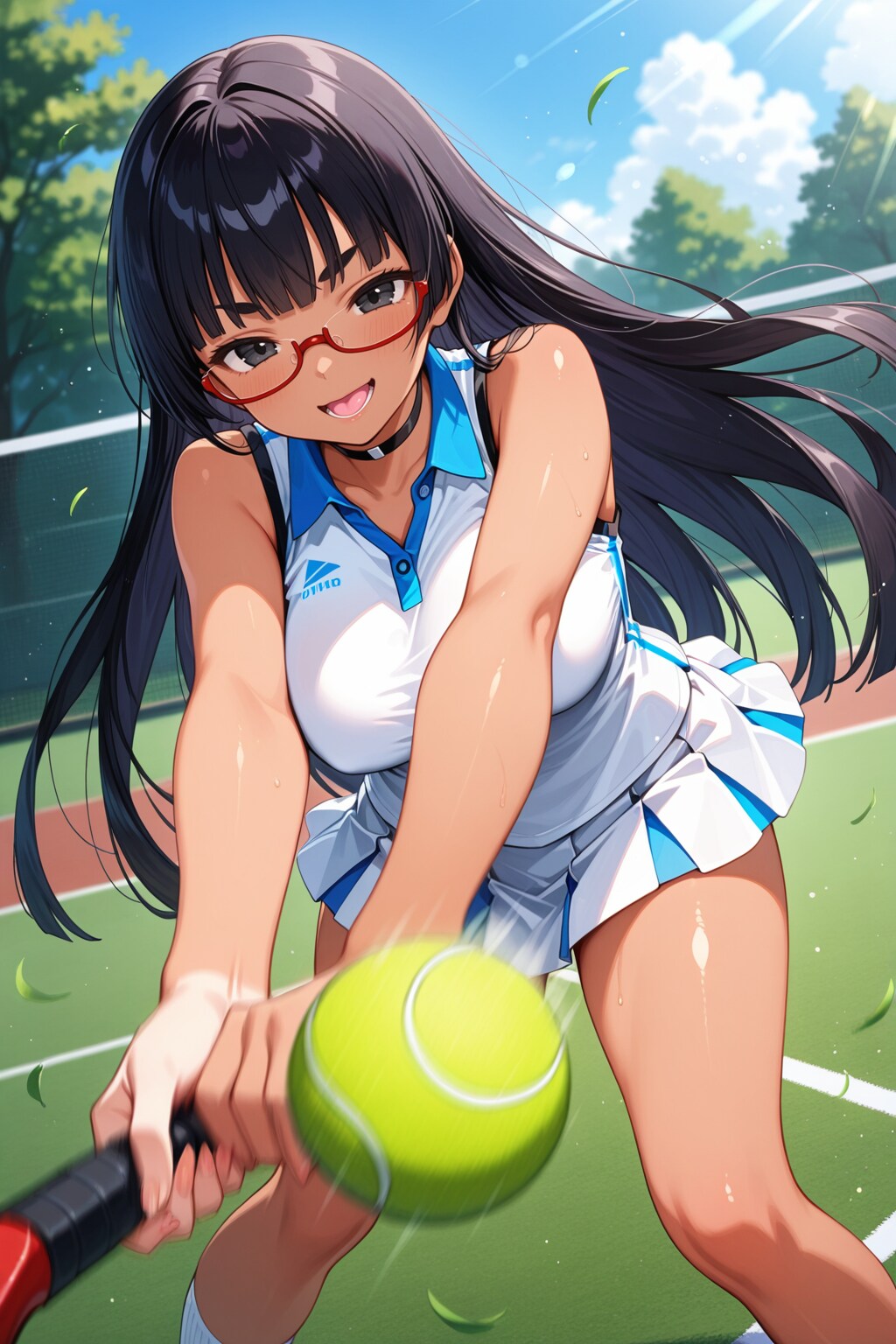 テニスユニフォームお姉ちゃん_ちちぷい女子オープンに参戦