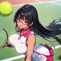 テニスユニフォームお姉ちゃん_ちちぷい女子オープンに参戦 3枚目
