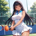テニスユニフォームお姉ちゃん_ちちぷい女子オープンに参戦 7枚目