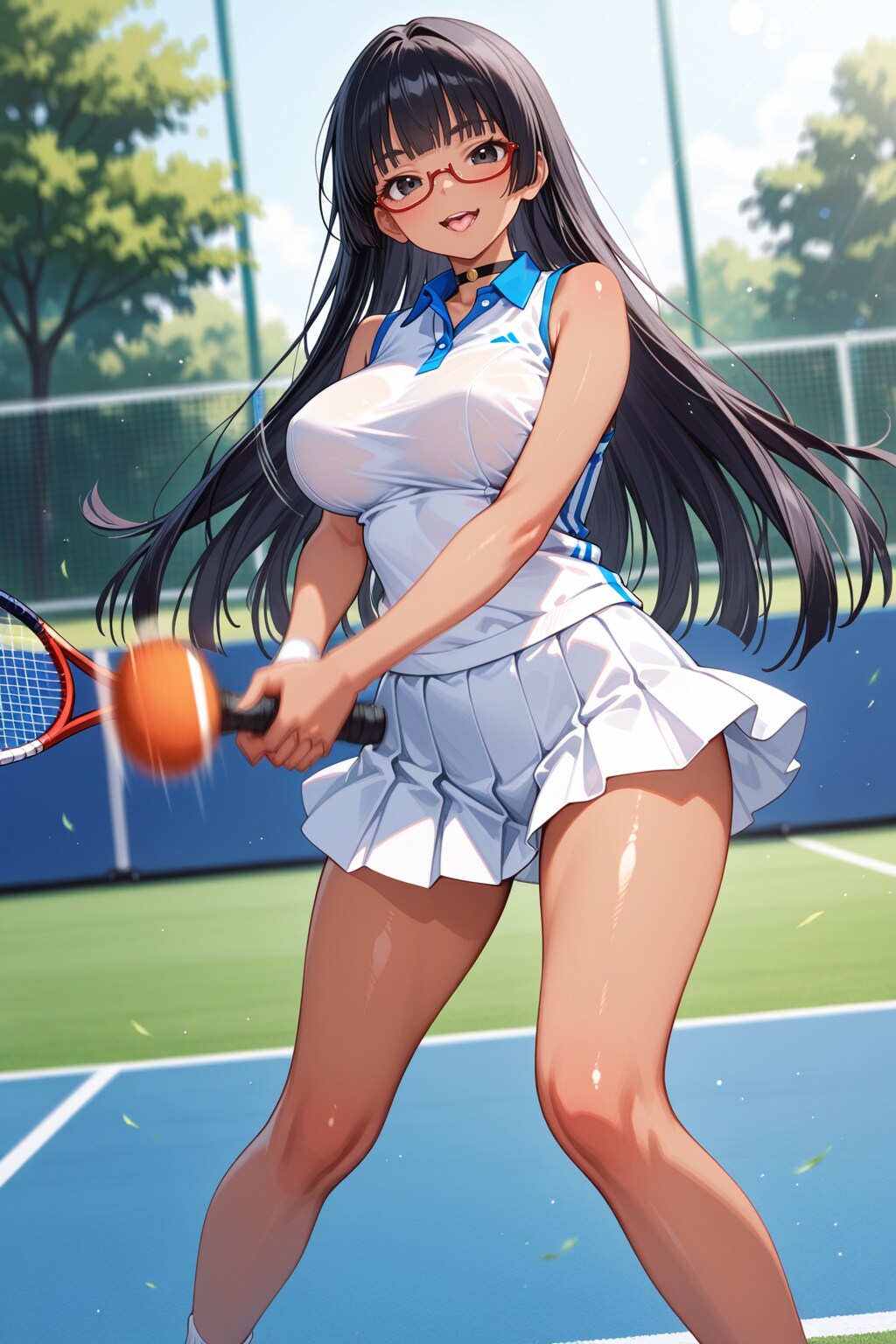 テニスユニフォームお姉ちゃん_ちちぷい女子オープンに参戦