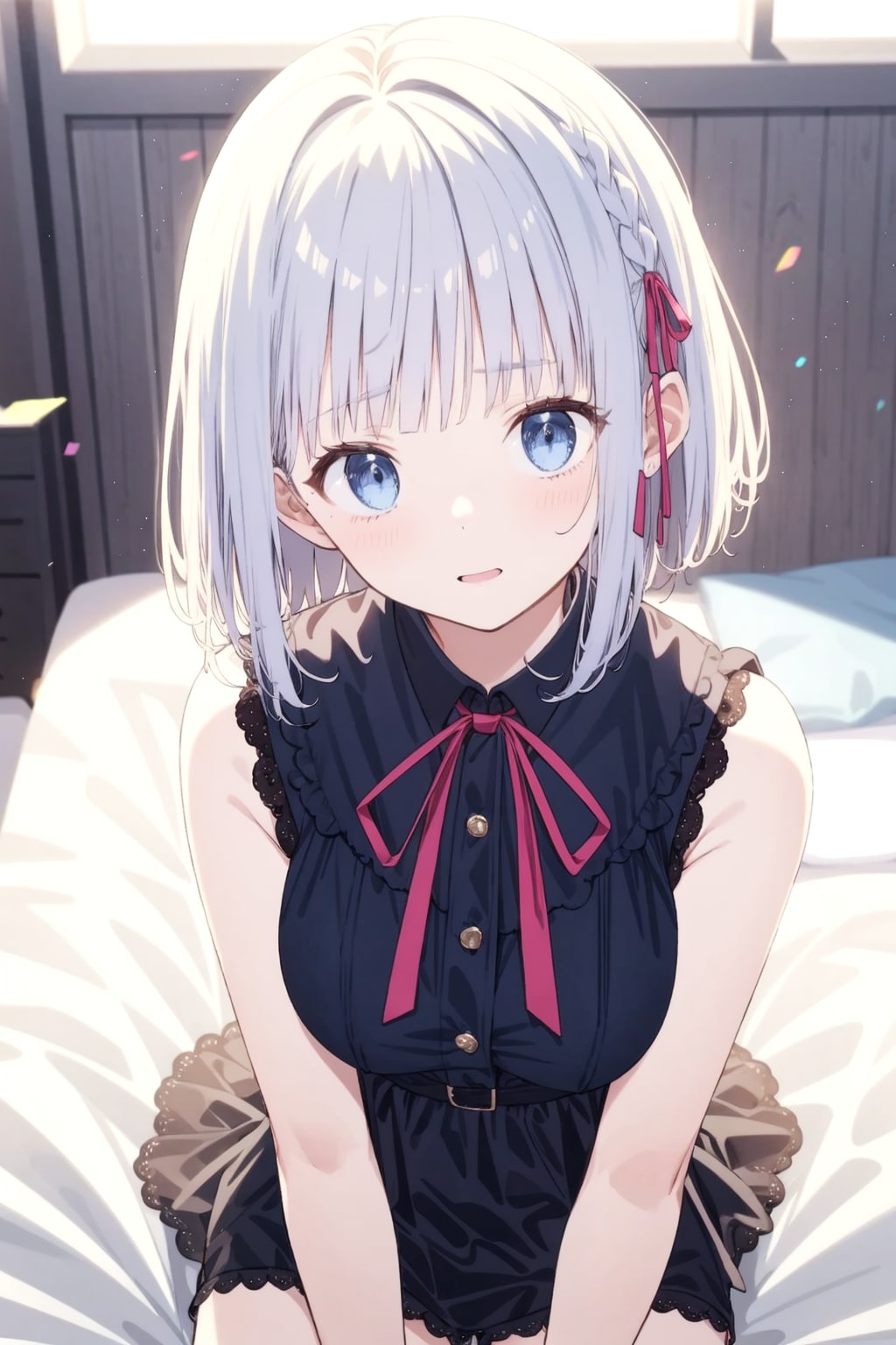 ノースリーブな銀ボブちゃん | の人気AIイラスト・グラビア