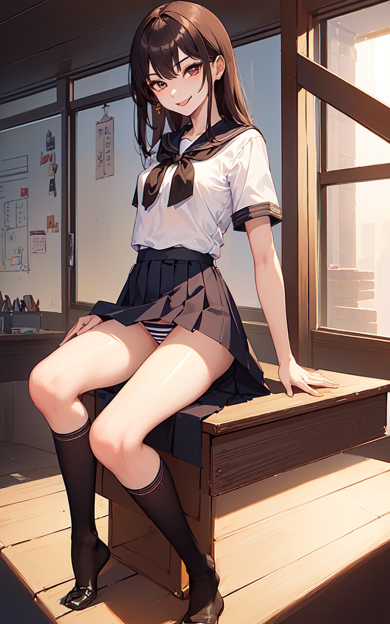 縞々パンツ